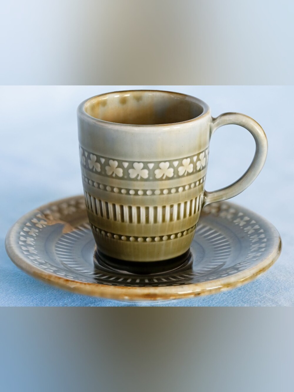 Beautiful Irish Porcelain Wade Co Armagh Cup & Saucer Made In Ireland!